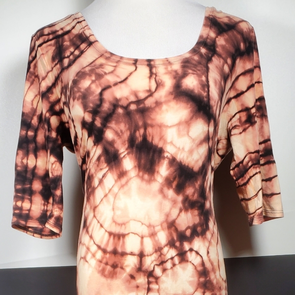 Reverse Tiedye Bodycon Dress Custom Made 3X - Picture 1 of 12